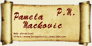 Pamela Mačković vizit kartica